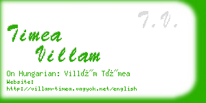 timea villam business card